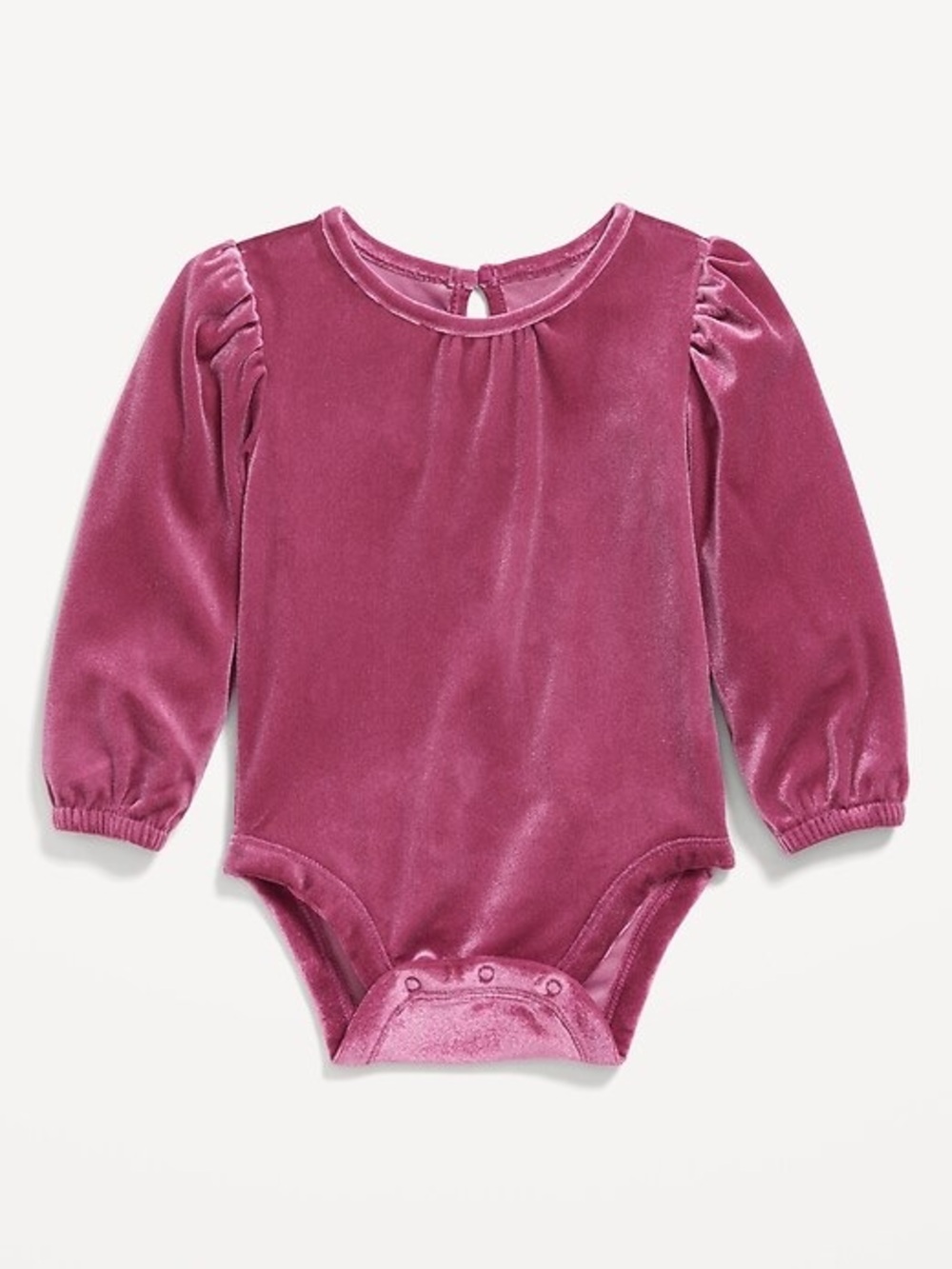 OLD NAVY - Long Puff-Sleeve Velvet Bodysuit for Baby